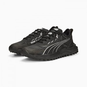 Tenis para Correr Puma Voyage NITRO 2 Hombre Negros Metal Plateados | 56728-IUKA