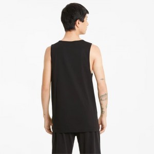 Tops Puma Essentials Tank Top Hombre Negros | 92851-YLQA