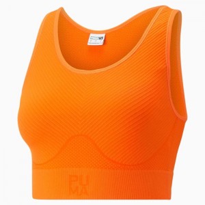 Tops Puma INFUSE evoKNIT Crop Mujer Cayenne Pepper | 68479-GYPX