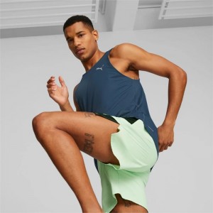 Tops Puma RUN CLOUDSPUN Singlet Hombre Azules | 67043-BAFY